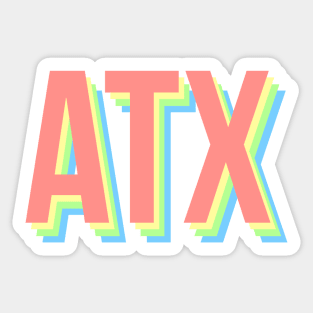 ATX rainbow colors Sticker